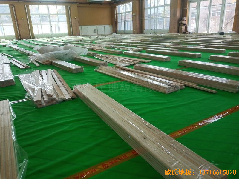 北京大興區(qū)團(tuán)河路98號體育地板安裝案例