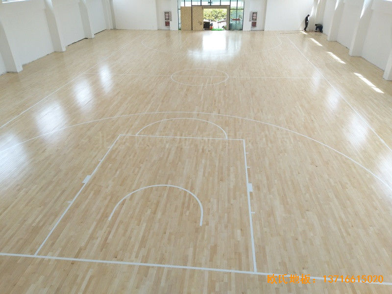 南京浦口黨?；@球館體育地板施工案例5